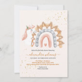 Invitation Baby shower Unicorne Whimsical (Devant)