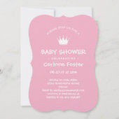 Invitation Baby shower Union Jack En vichy rose (Devant)