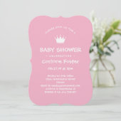 Invitation Baby shower Union Jack En vichy rose (Debout devant)