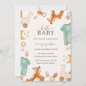 Invitation Baby shower unique Boho Baby Girl Clothes (Devant)