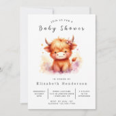 Invitation Baby shower unique Enchanted de vache à grange (Devant)