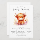 Invitation Baby shower unique Enchanted de vache à grange (Devant / Derrière)
