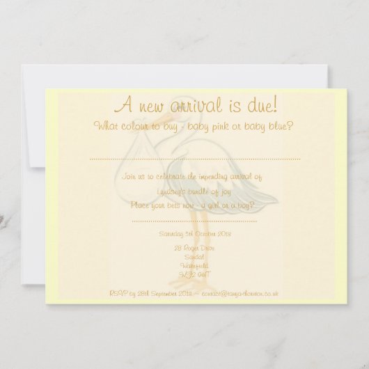 Invitation Baby shower Unisex - Garçon ou fille (Devant)