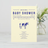 Invitation Baby Shower Vache à Beurre (Debout devant)