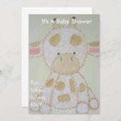 Invitation Baby shower - Vache de bébé (Devant / Derrière)