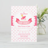 Invitation Baby shower Valentine (Debout devant)