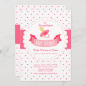 Invitation Baby shower Valentine (Devant / Derrière)