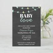 Invitation Baby shower Valentine (Debout devant)