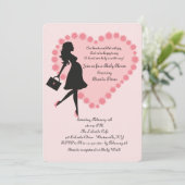 Invitation Baby shower Valentine (Debout devant)