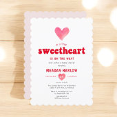 Invitation Baby shower Valentine Little Sweetheart