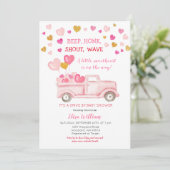 Invitation Baby shower Valentine Sweetheart (Debout devant)