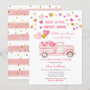 Invitation Baby shower Valentine Sweetheart