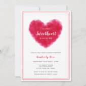 Invitation Baby shower Valentines de cadre petit amoureux (Devant)