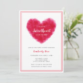 Invitation Baby shower Valentines de cadre petit amoureux (Debout devant)