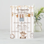 Invitation Baby shower Vaquerito Cowboy espagnol (Debout devant)