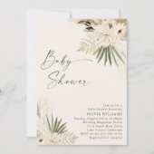 Invitation Baby shower végétal bohème (Devant)