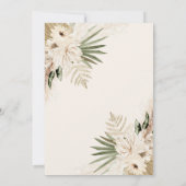 Invitation Baby shower végétal bohème (Dos)