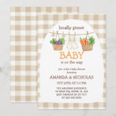 Invitation Baby shower végétal cultivé localement (Devant / Derrière)