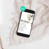 Invitation Baby shower végétal minimaliste