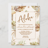 Invitation Baby shower végétal tropical (Devant)