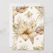 Invitation Baby shower végétal tropical (Dos)