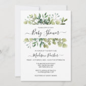 Invitation Baby shower verdoyant (Devant)