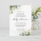 Invitation Baby shower verdoyant (Debout devant)