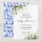 Invitation Baby shower verdoyant (Devant / Derrière)