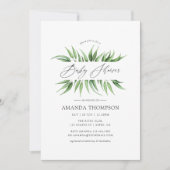 Invitation Baby shower verdoyant (Devant)