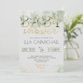 Invitation Baby shower verdoyant (Debout devant)