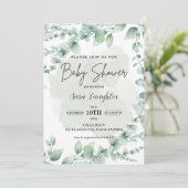 Invitation Baby shower verdoyant (Debout devant)