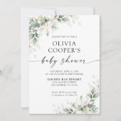 Invitation Baby shower verdoyant (Devant)