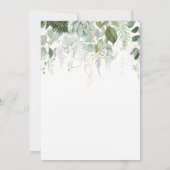 Invitation Baby shower verdoyant et doré Jumeaux (Dos)