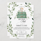 Invitation Baby shower verdoyant par courrier Voyage longue d (Devant / Derrière)