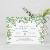 Invitation Baby shower verdoyant Woodland Garden (Debout devant)