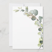 Invitation Baby shower Verdure Eucalyptus Botanique Élégant (Dos)