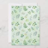 Invitation Baby shower verdure Wreath Botanique (Dos)