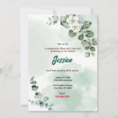 Invitation Baby shower vert (Devant)