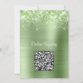 Invitation Baby shower vert brillant (Dos)