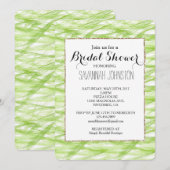 Invitation Baby shower vert citron abstrait (Devant / Derrière)