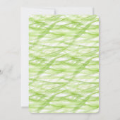 Invitation Baby shower vert citron abstrait (Dos)