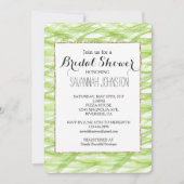 Invitation Baby shower vert citron abstrait (Devant)