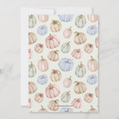 Invitation Baby shower vert Citrouille Pastel (Dos)