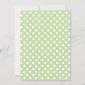 Invitation Baby shower vert clair de point de polka (Dos)