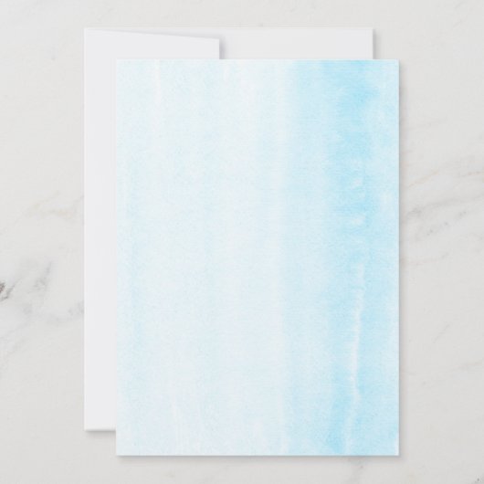 Invitation Baby shower vert d'aquarelle éléphant pour garçon (Dos)