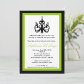 Invitation Baby shower vert de chandelier 5x7 (Debout devant)