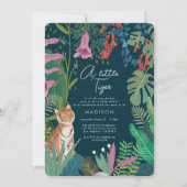 Invitation Baby shower vert de la petite Tigre (Devant)