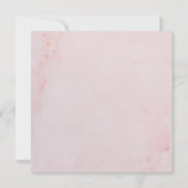 Invitation Baby shower vert de marbre rose | Saupoudrer (Dos)