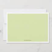 Invitation Baby shower vert doux et doré de Chouette Neutre (Dos)