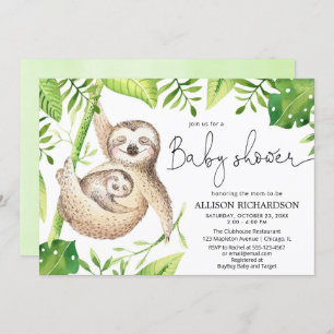 Invitation baby shower vert doux et neutre pour les deux sexe